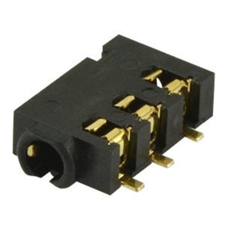CUI DEVICES Audio Jack 2.5Mm Rt 4 Cond Smt 0 Switches T&R Pac SJ-25014A-SMT-TR